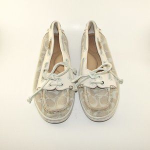 Coach Richelle Cream Boat Shoe